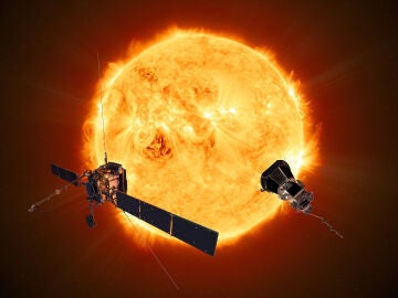 Misiones Solar Orbiter y Parker Solar Probe frente al Sol