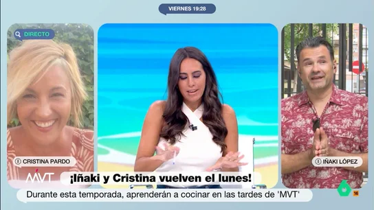 Más Vale Tarde estrena sección: Iñaki López y Cristina Pardo tendrán que cocinar cada martes El programa vespertino de laSexta estrena una nueva sección en la que los presentadores tendrán que ponerse el delantal y aprenderán a cocinar deliciosos platos. ¿Serán capaces de superar el reto?