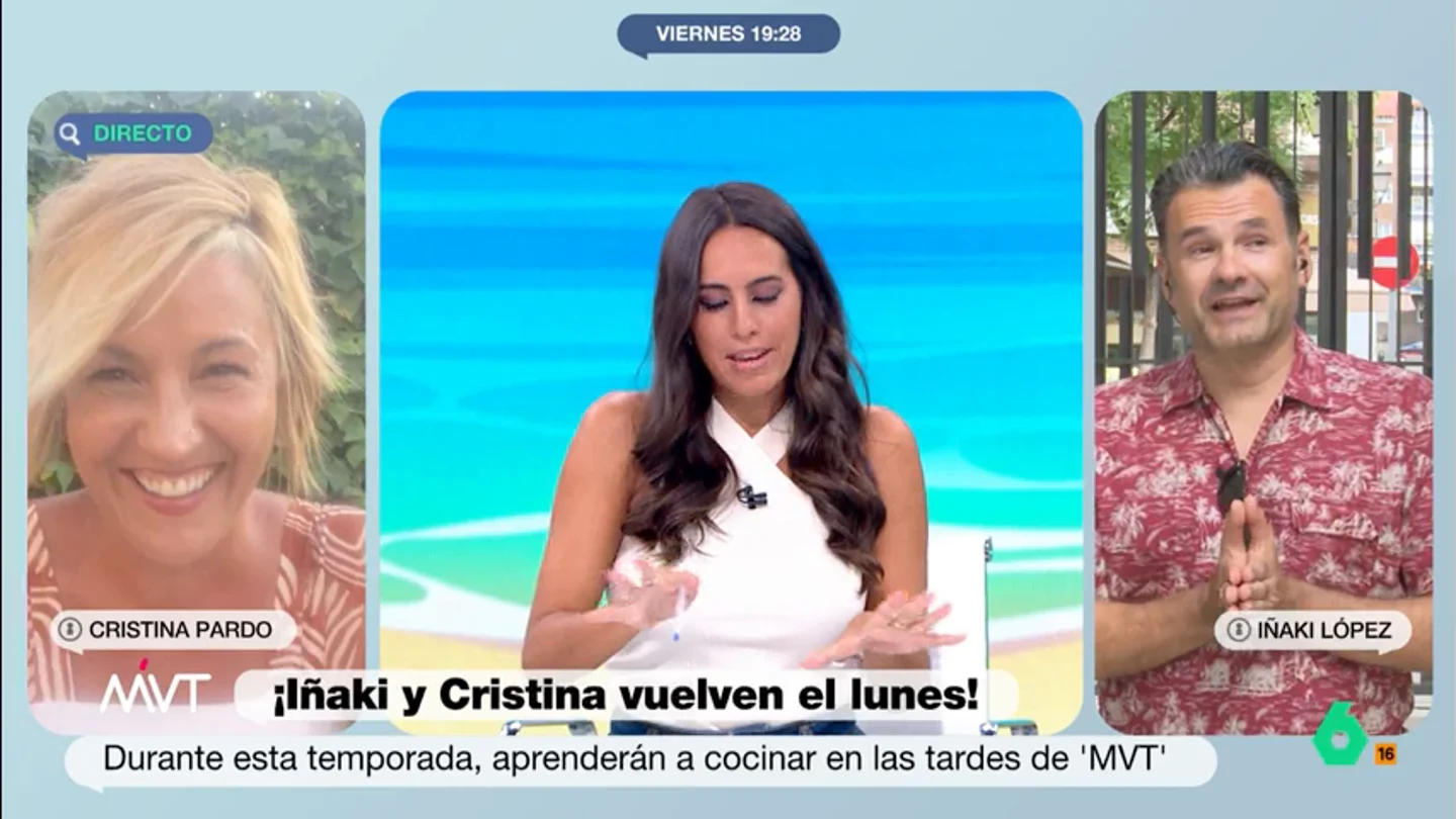 Más Vale Tarde estrena sección: Iñaki López y Cristina Pardo tendrán que cocinar cada martes El programa vespertino de laSexta estrena una nueva sección en la que los presentadores tendrán que ponerse el delantal y aprenderán a cocinar deliciosos platos. ¿Serán capaces de superar el reto?