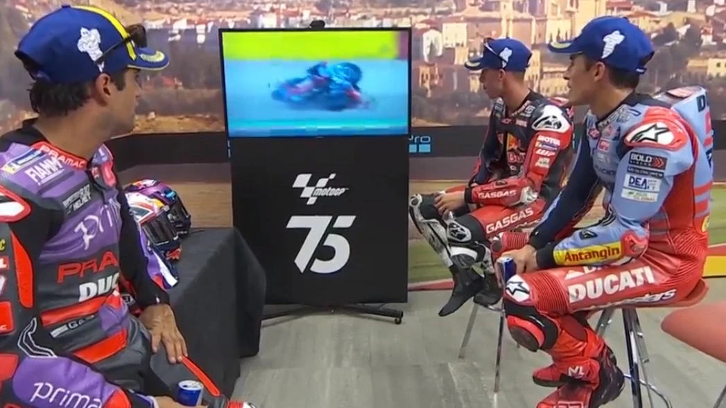 Jorge Martín, Marc Márquez y Pedro Acosta