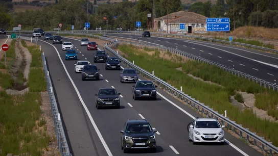 Tráfico en la A5 en dirección Madrid durante la operación retorno de las vacaciones el 1 de septiembre Tráfico en la A5 en dirección Madrid durante la operación retorno de las vacaciones el 1 de septiembre