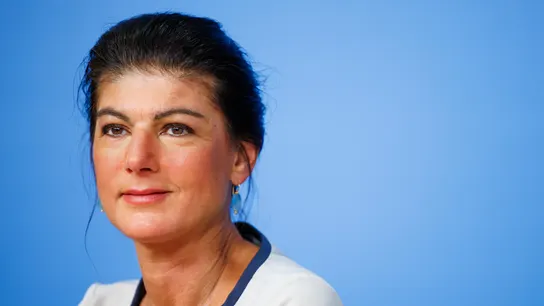 Sahra Wagenknecht, durante una comparecencia Sahra Wagenknecht, durante una comparecencia