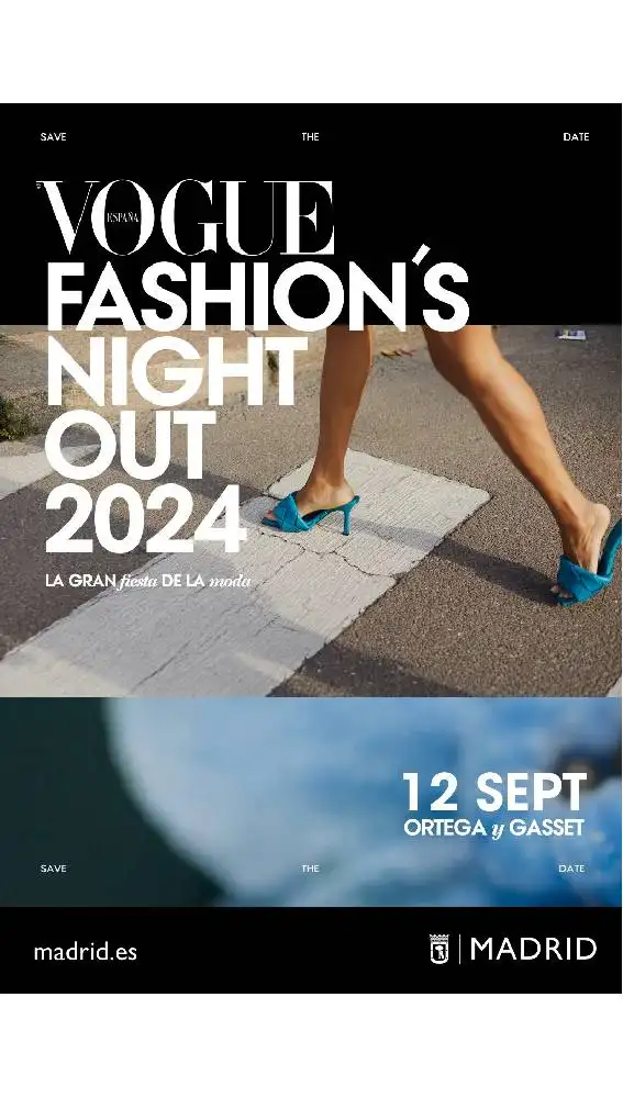 Cartel Vogue Fashion's Night Out Madrid 2024 Cartel Vogue Fashion's Night Out Madrid 2024