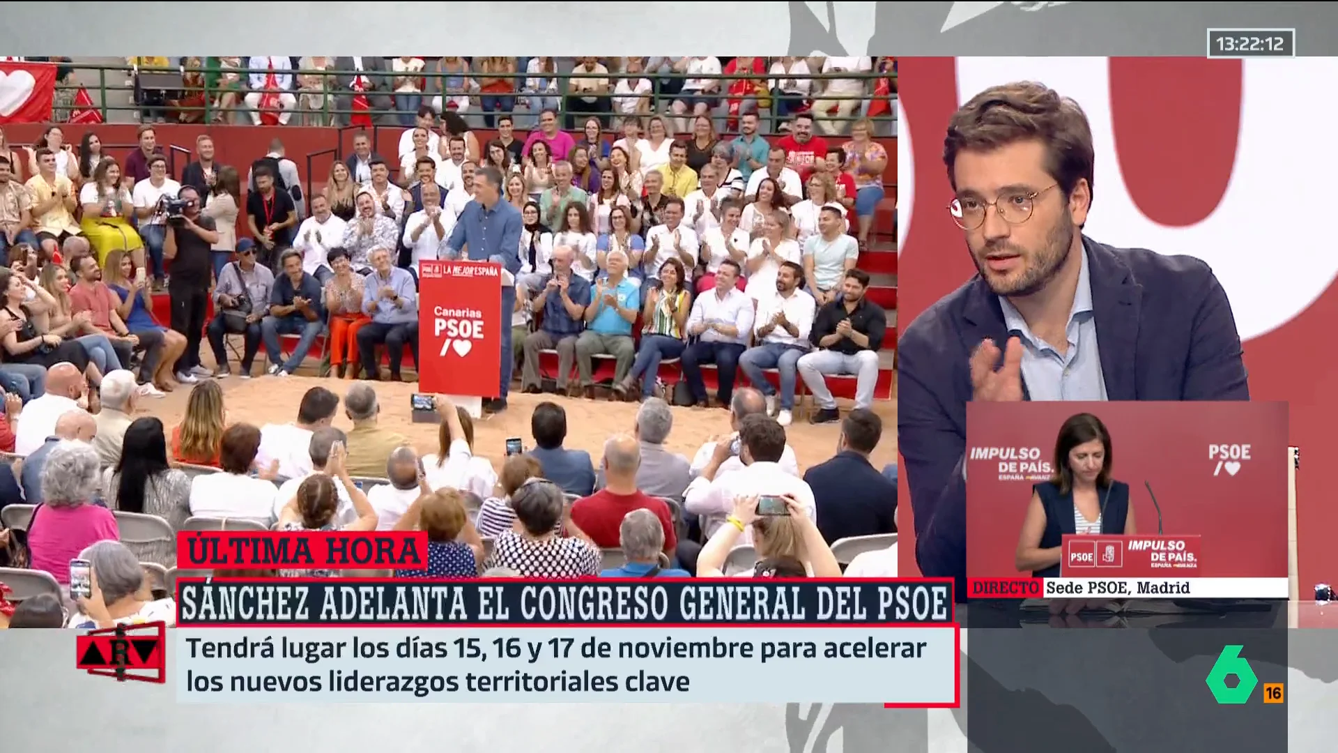 El politólogo Alán Barroso señala "dos cosas fundamentales" del PSOE ante su Congreso Federal: "No habrá un abrazo con Felipe González"