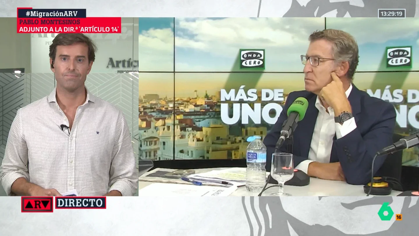 Montesinos desvela que Feijoo quiere "consensuar" el mensaje del PP sobre la migración: "Públicamente, se está instaurando el discurso duro" Montesinos desvela que Feijoo quiere "consensuar" el mensaje del PP sobre la migración: "Públicamente, se está instaurando el discurso duro"