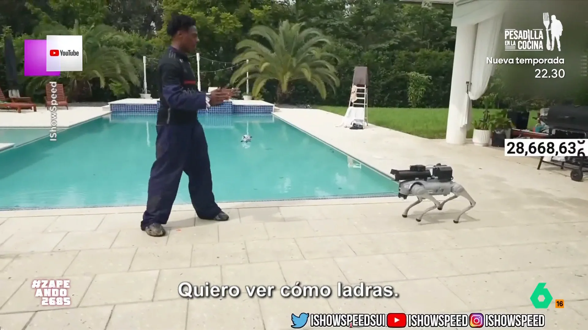 Un youtuber americano a punto de morir calcinado por su perro robot Un youtuber americano a punto de morir calcinado por su perro robot