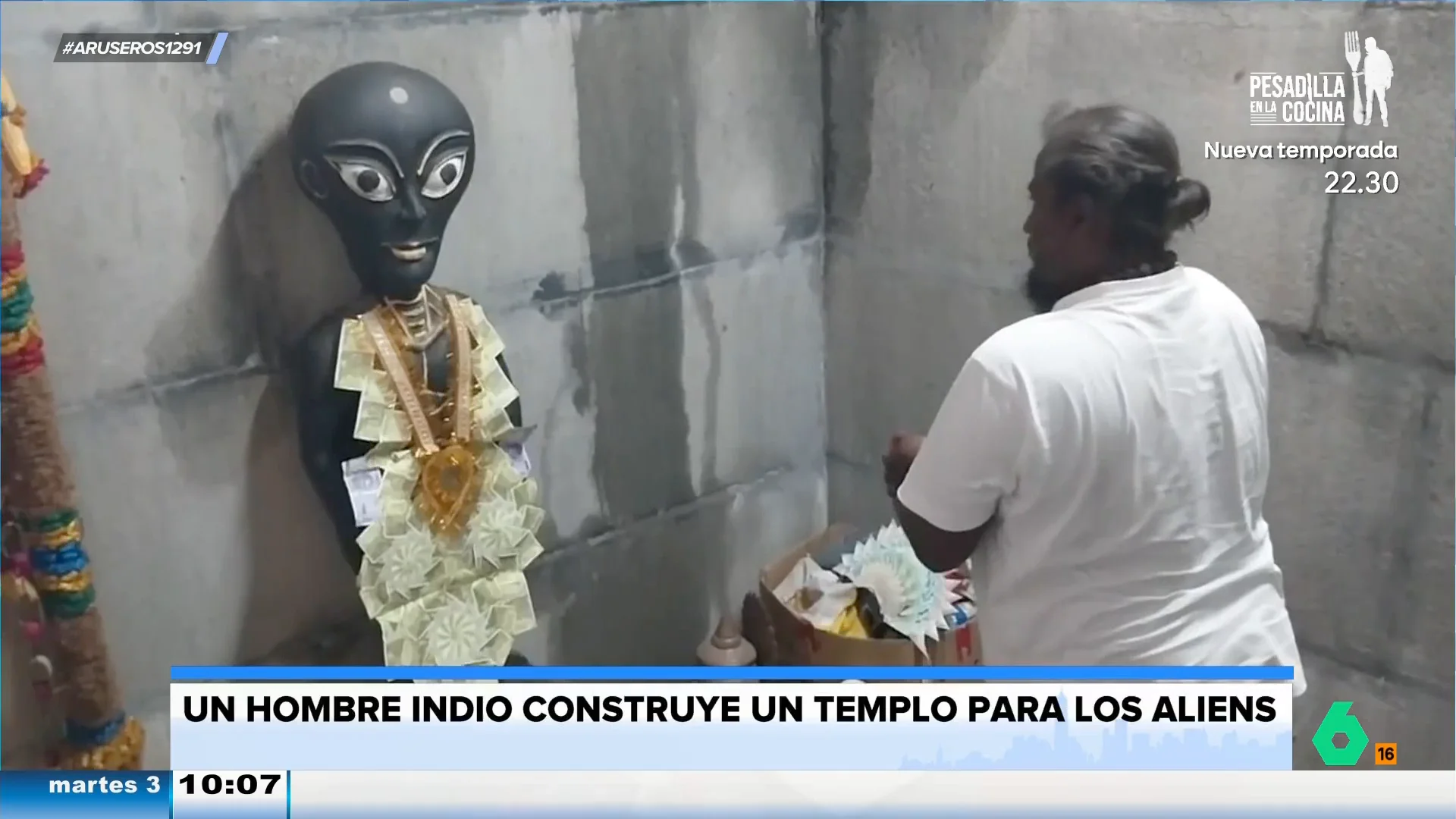 Un hombre construye un templo subterráneo dedicado a los 'aliens' asegurando que ha recibido un mensaje para ello