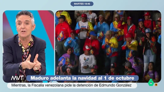 Ramoncín, sobre la idea de Maduro de adelantar la Navidad a octubre: "Tiene una pedrada importante" El presidente venezolano ha decidido adelantar la Navidad en su país. Una decisión con la que, aparentemente, busca, entre otras cosas, desviar la atención de las polémicas que han rodeado las elecciones venezolanas.