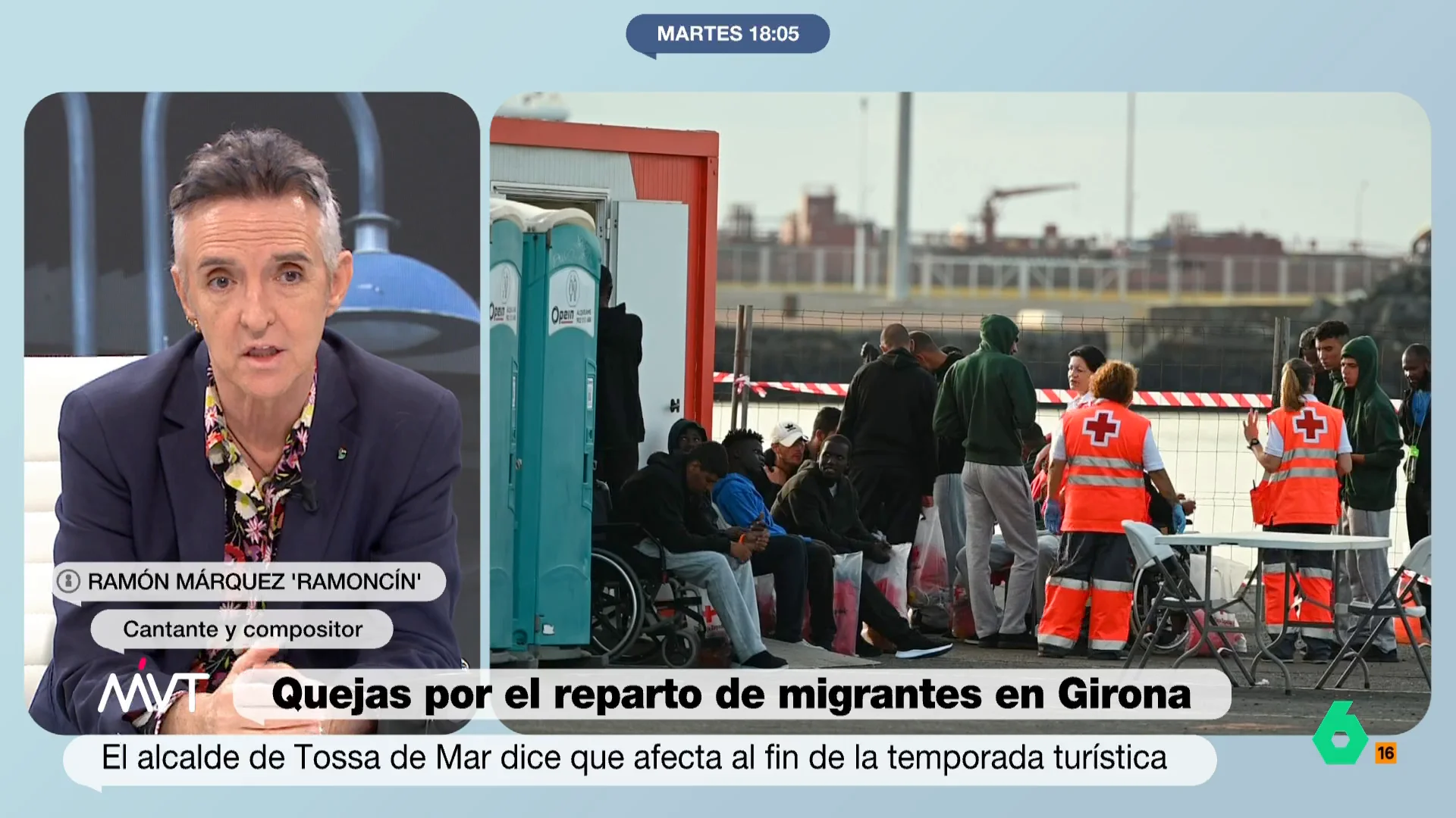 Ramoncín, sobre el reparto de migrantes: "A nadie le importa el migrante que llega a jugar al fútbol, les importa el que se juega la vida"