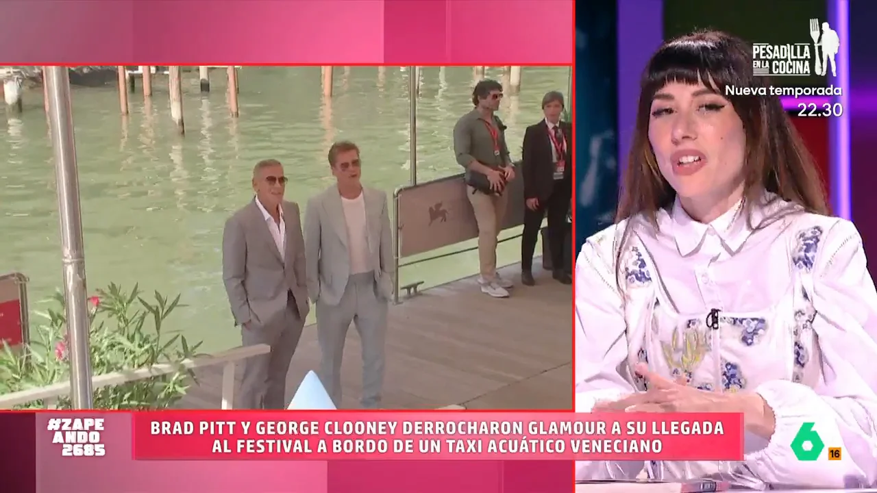 Natalia Ferviú, sobre los looks de Brad Pitt y George Clooney en el Festival de Canes: "No van bien vestidos"
