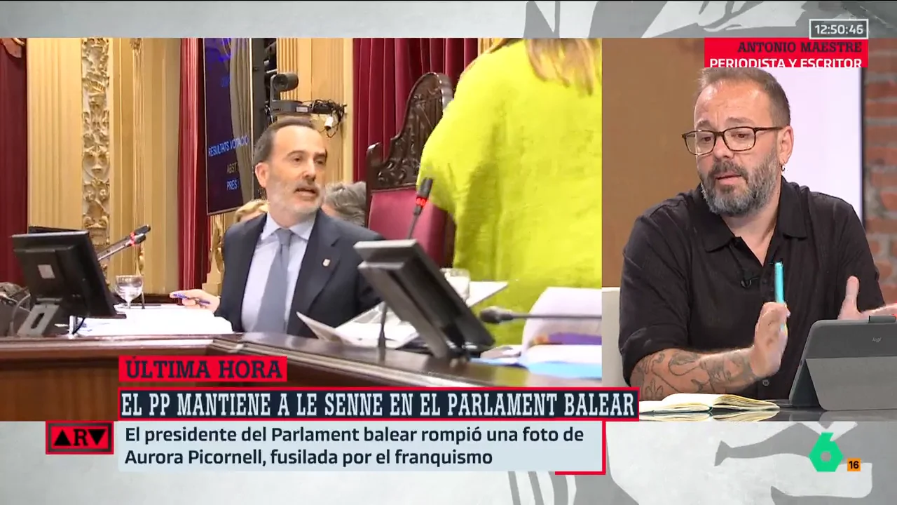 Maestre, tras la decisión del PP sobre Le Senne (Vox) en Baleares: “Si hubiera sido una victima del terrorismo, y no del franquismo, no hubiese actuado así” 