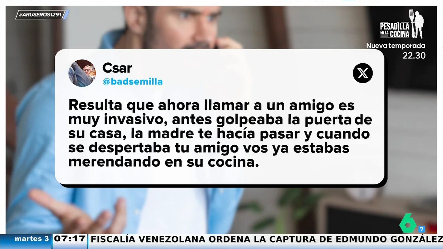 Recuerda cómo eran las relaciones de amistad en su infancia y abre debate en redes: "Ahora llamar a tu amigo es invasivo" Recuerda cómo eran las relaciones de amistad en su infancia y abre debate en redes: "Ahora llamar a tu amigo es invasivo"