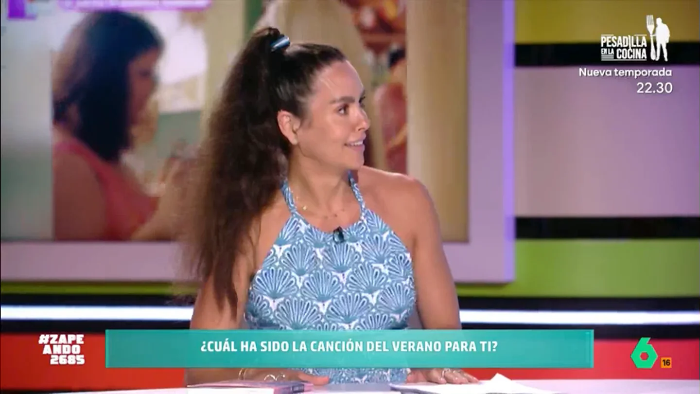 Cristina Pedroche desvela cuál ha sido su canción del verano: "¿Es de Luny Tunes y Noriega?" La zapeadora e Isabel Forner han compartido cuál es la canción que ha marcado su verano pero, en el caso de Cristina, su hija ha sido la que ha influido mucho en su elección.