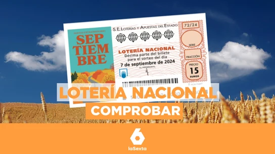 Lotería Nacional de Septiembre | Comprobar el resultado del sorteo extraordinario de hoy, sábado 7 de septiembre de 2024 Lotería Nacional de Septiembre | Comprobar el resultado del sorteo extraordinario de hoy, sábado 7 de septiembre de 2024