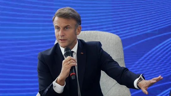 El presidente de Francia, Emmanuel Macron, durante una comparecencia El presidente de Francia, Emmanuel Macron, durante una comparecencia