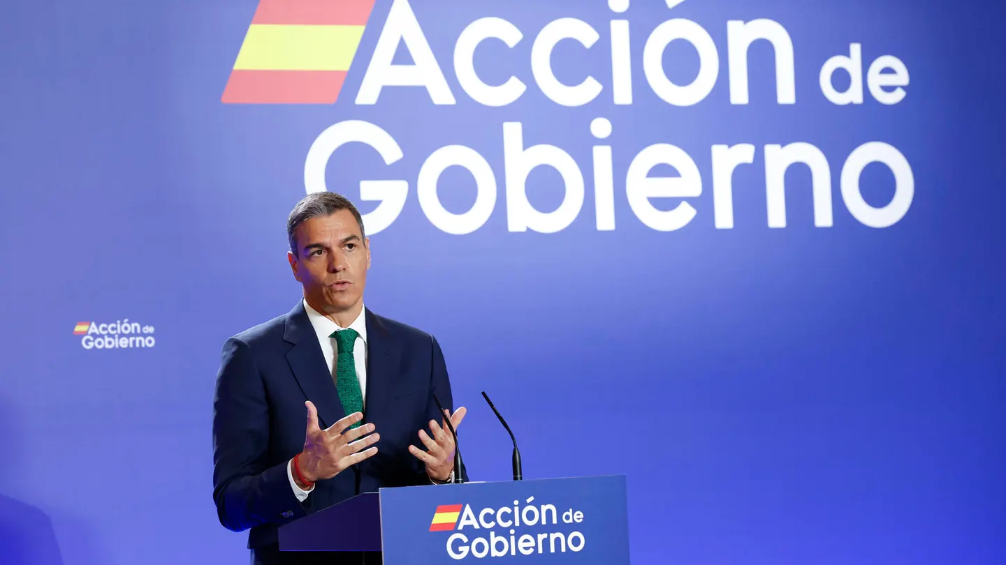 El presidente del Gobierno, Pedro Sánchez, en el acto celebrado este miércoles en el Instituto Cervantes, en Madrid. El presidente del Gobierno, Pedro Sánchez, en el acto celebrado este miércoles en el Instituto Cervantes, en Madrid.