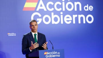 El presidente del Gobierno, Pedro Sánchez, en el acto celebrado este miércoles en el Instituto Cervantes, en Madrid. 