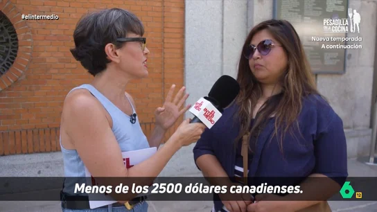 La reacción de una mujer de Canadá cuando Thais Villas le desvela cuál es el salario medio en España La reacción de una mujer de Canadá cuando Thais Villas le desvela cuál es el salario medio en España
