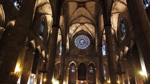 Interior de la Basílica de Santa María del Mar
