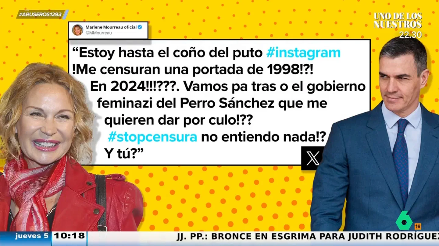Marlène Mourreau culpa a Pedro Sánchez de que Instagram la haya censurado: ¿El gobierno feminazi de 'Perro' Sánchez me quiere dar por culo?" Marlène Mourreau culpa a Pedro Sánchez de que Instagram la haya censurado: ¿El gobierno feminazi de 'Perro' Sánchez me quiere dar por culo?"