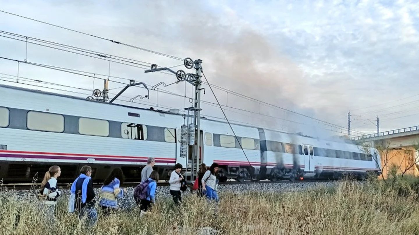 Incendio en un tren de Valladolid Incendio en un tren de Valladolid