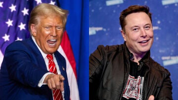 Donald Trump y Elon Musk, en sendas imágenes de archivo