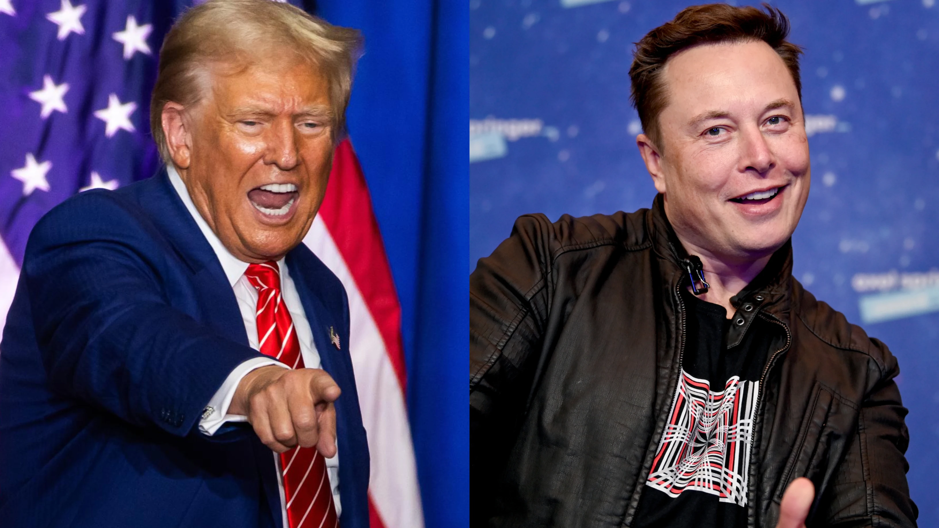 Donald Trump y Elon Musk, en sendas imágenes de archivo