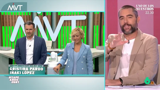 Dani Mateo, ante el debut de Iñaki en 'López y Leal contra el canal' "López y Leal, los dos lo hacen fatal", bromea Dani Mateo en este vídeo donde analiza con Iñaki López y Cristina Pardo el debut de Iñaki López en el nuevo programa de Antena 3, donde él y Roberto Leal finalmente perdieron contra la cadena.
