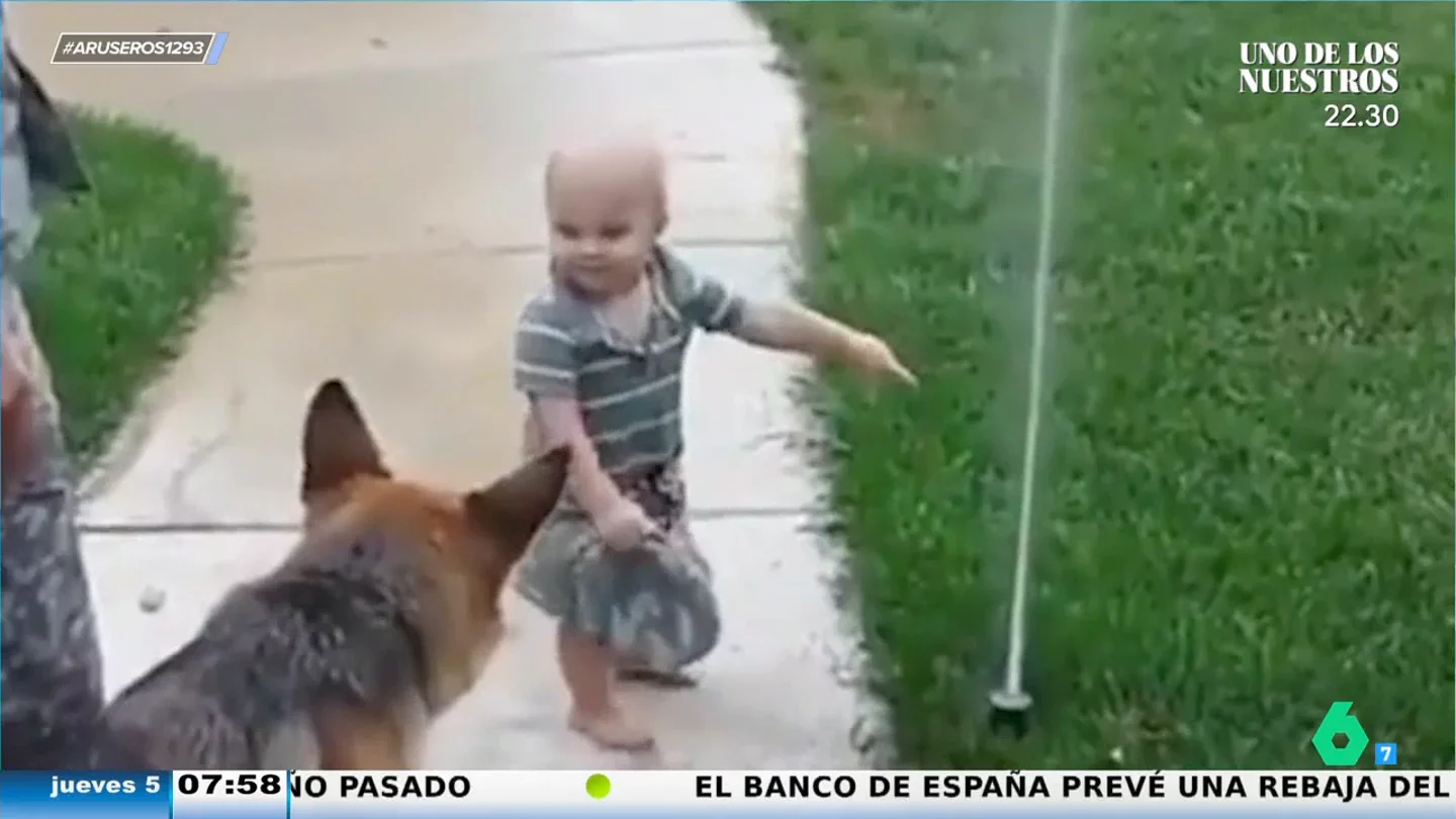 El entrañable vídeo viral de un bebé enseñándole a su perro a no tener miedo El entrañable vídeo viral de un bebé enseñándole a su perro a no tener miedo