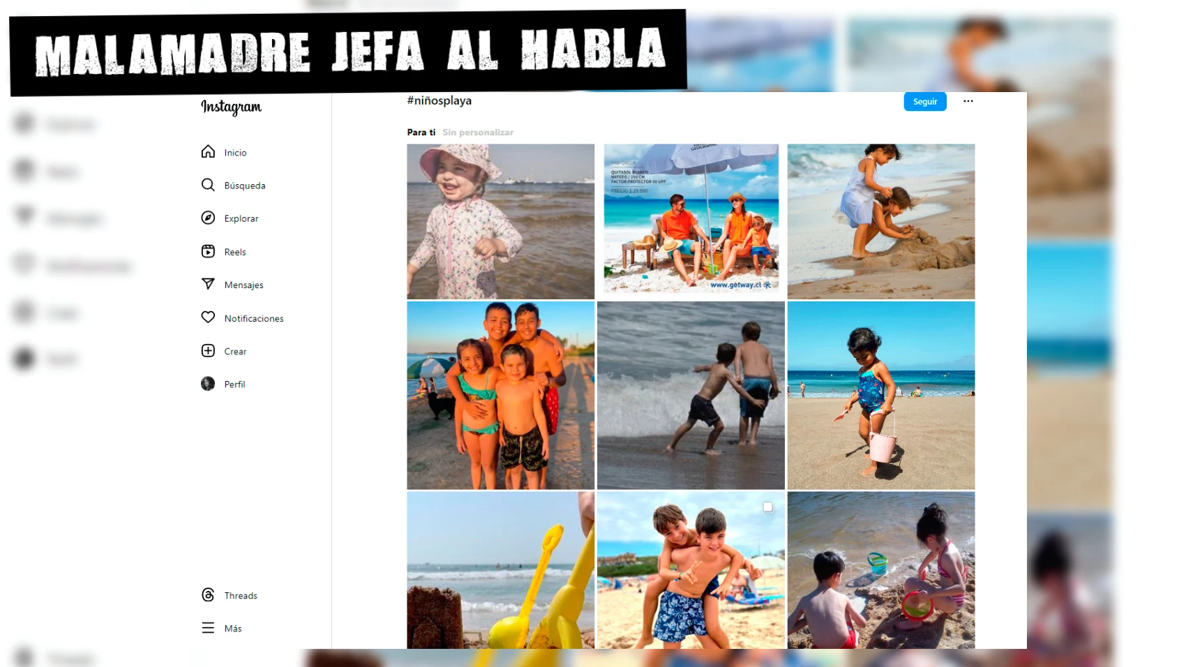 Una postal más de niños felices en Instagram