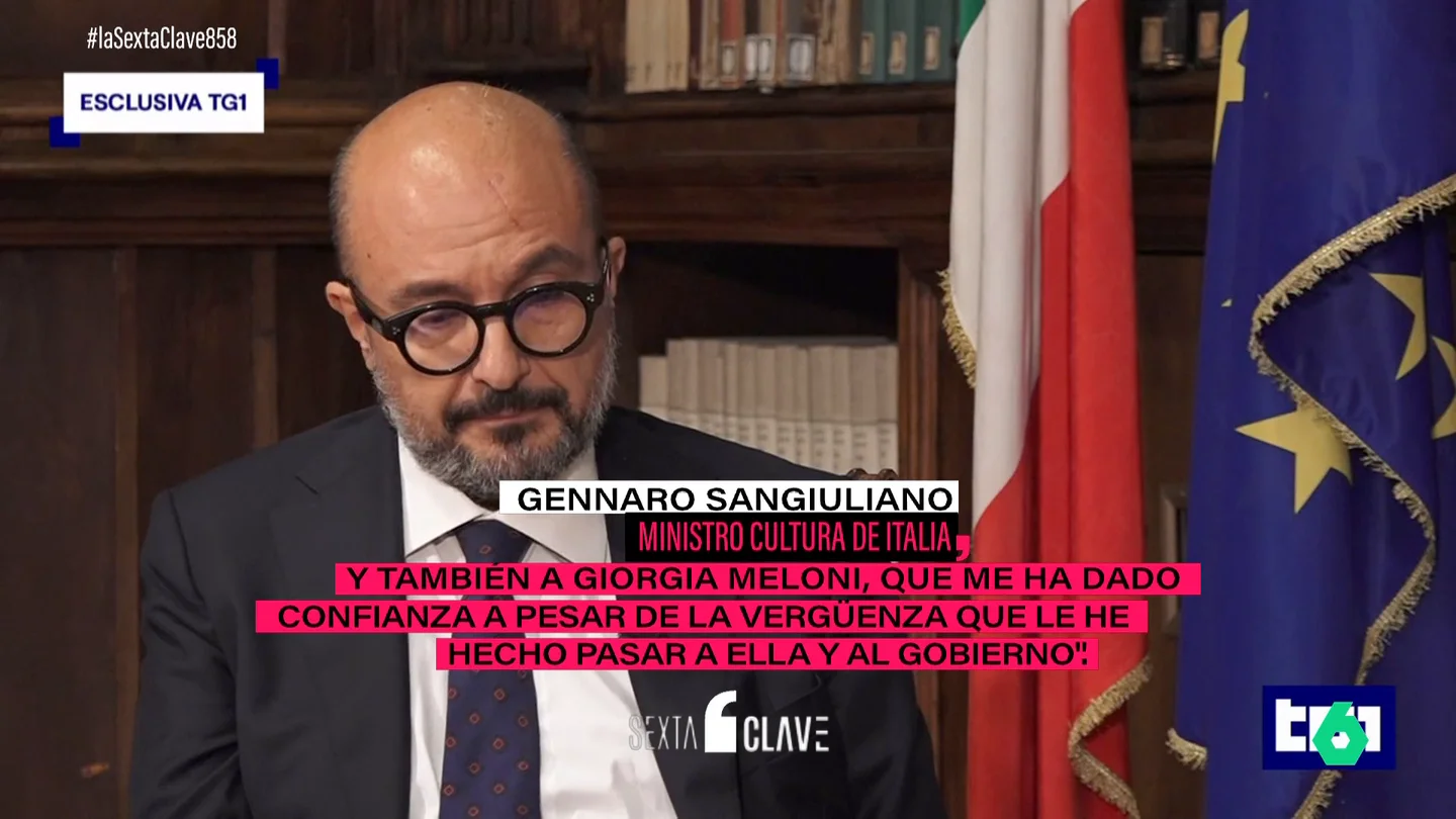 El Ministro de Cultura italiano pide perdón en televisión tras confesar una relación con su 'asesora' influencer El Ministro de Cultura italiano pide perdón en televisión tras confesar una relación con su 'asesora' influencer