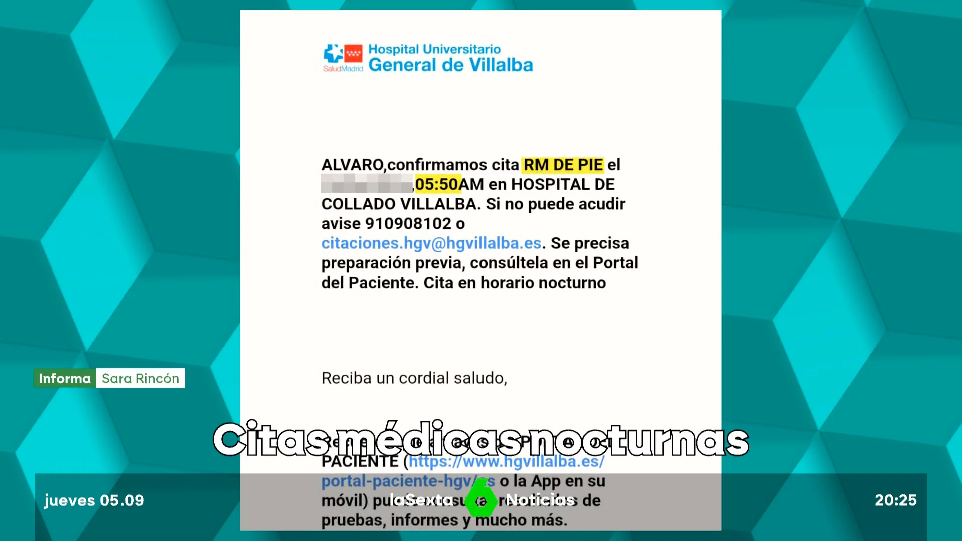 citas médicas nocturnas