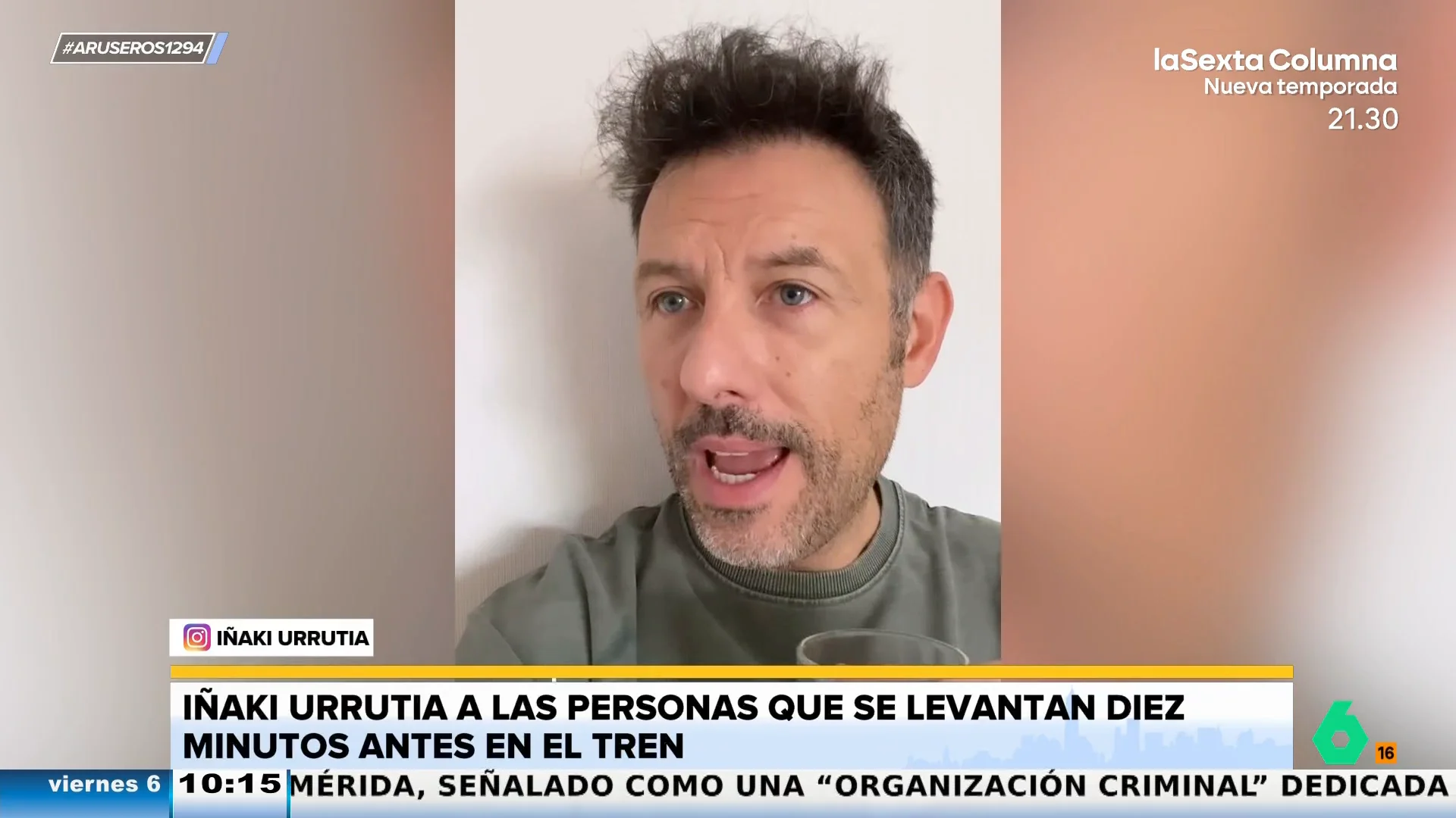 Iñaki Urrutia, contra los que se levantan del asiento antes de tiempo: "¡Qué haces de pie como un imbécil haciendo tapón!"