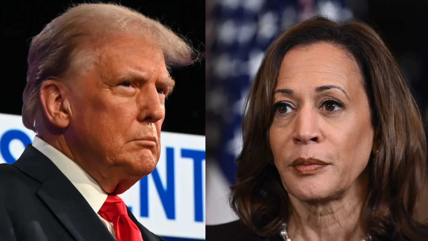 Donald Trump y Kamala Harris. Donald Trump y Kamala Harris.
