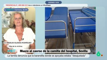 Habla la hija de la mujer fallecida tras caer de una camilla: "Mi madre estaba bien, con el alta dada, y salió muerta"