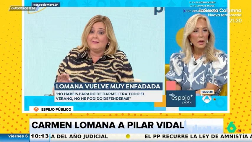 Carmen Lomana y Pilar Vidal, en pie de guerra tras sus vacaciones: "Cuando me veas, ni me saludes. Ahí te quedas"