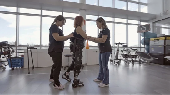 Modelo del exoesqueleto creado por Able Human Motion para facilitar la movilidad de las personas con discapacidad. Modelo del exoesqueleto creado por Able Human Motion para facilitar la movilidad de las personas con discapacidad.
