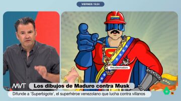 La reacción de Iñaki López a 'Superbigote', los dibujos de Maduro: "Es su identidad secreta, no lo puede reconocer"