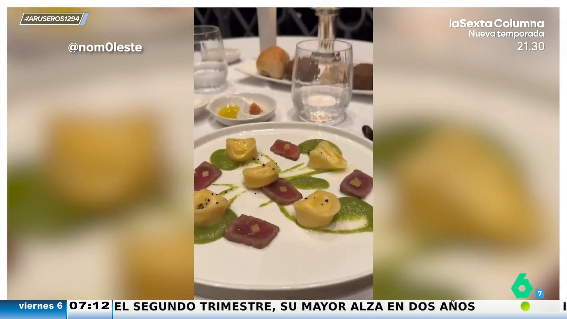 Pide un plato de raviolis en un restaurante "de pijos" y esto es lo que le dan: "Me voy a cagar de hambre"