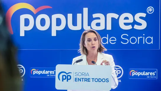 Cuca Gamarra en un acto del PP en Soria Cuca Gamarra en un acto del PP en Soria