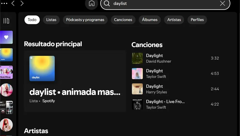 Acceder a Spotify daylist Acceder a Spotify daylist
