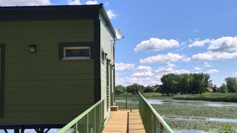 Marina Cormorán en Tiszafüred, cerca del río y el lago Tisza