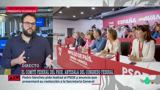 Monrosi desvela una de las frases que Pedro Sánchez les ha dicho a los barones del PSOE: "Si aspiráis a ganar las elecciones..." Monrosi desvela una de las frases que Pedro Sánchez les ha dicho a los barones del PSOE: "Si aspiráis a ganar las elecciones..."