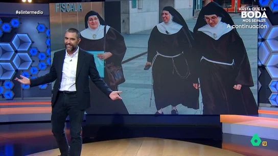 Dani Mateo desvela el nuevo 'negocio' de las monjas de Belorado "Lo suyo no es la Conferencia Episcopal, es la Confederación de Empresarios", comenta Dani Mateo en este vídeo de El Intermedio donde analiza el nuevo negocio que han puesto en marcha las clarisas 'rebeldes' de Belorado en Internet.