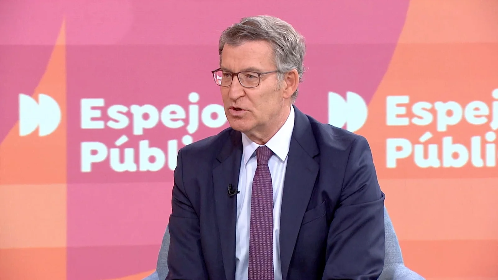 El líder del PP, Alberto Núñez Feijóo, durante su entrevista en 'Espejo Público'