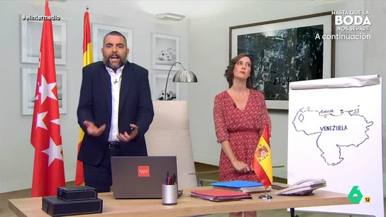 'Díaz Ayuso' desvela que va a declarar la guerra a Maduro con "la FAMA": "Las Fuerzas Armadas Madrileñas de Ayuso" La 'presidenta de la Comunidad de Madrid' cuenta que será "el ejército más temible desde los tercios de Flandes". "Son mucho mejores porque como los he formado yo llevan tercios de cerveza fría", añade.