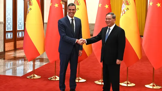 El presidente del Gobierno español, Pedro Sánchez, y el primer ministro chino, Li Qiang El presidente del Gobierno español, Pedro Sánchez, y el primer ministro chino, Li Qiang