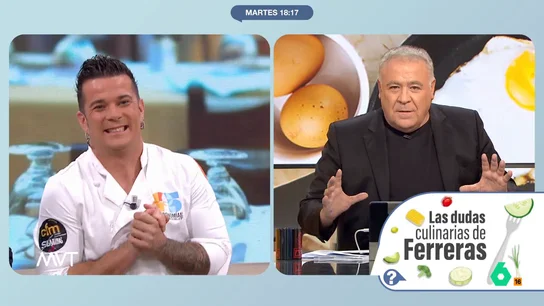 Carlos Maldonado responde a las dudas culinarias de Ferreras "¿Dónde es mejor freír? ¿Da igual sartén que cazuela? ¿Cuál es la cantidad de aceite adecuada? ¿Echamos el huevo con el aceite a baja temperatura o calentita?" son algunas de las cuestiones que plantea Ferreras al chef Maldonado en este vídeo.
