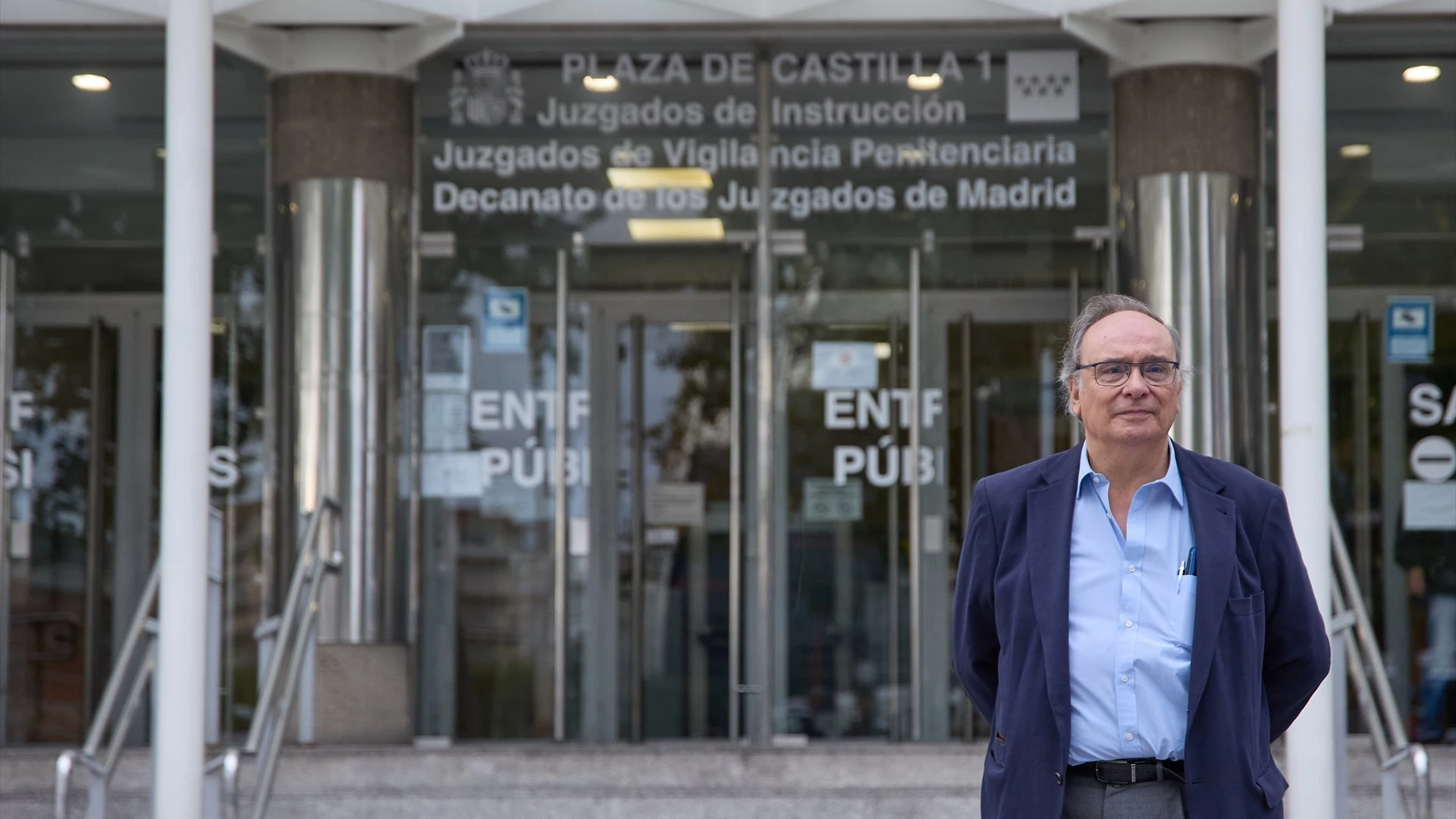 Julio Pacheco, el día de su declaración en los juzgados de Plaza de Castilla (Madrid), en septiembre de 2023.