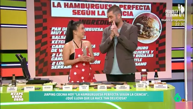 Jiaping supera a Dani Mateo y hace la mejor 'hamburguesa perfecta'